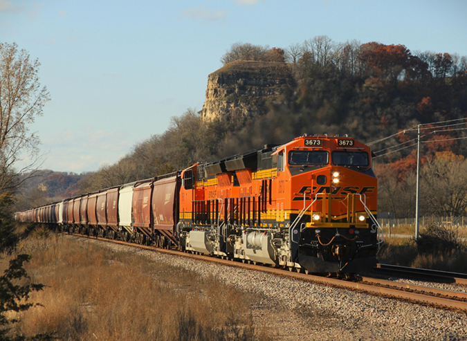 A BNSF grain train