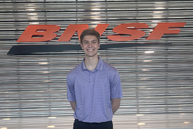 Philip Broski interned with BNSF’s finance department. Philip Broski interned with BNSF’s finance department.