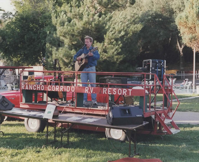 Tony Taravella performing at Rancho Corrido Campground circa 2002 