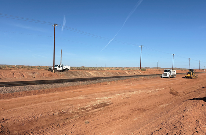 Grading work at Winslow Grading work at Winslow
