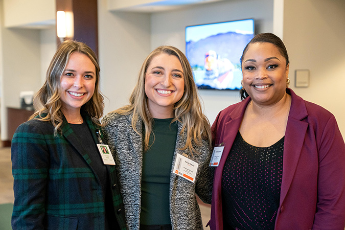 Women’s Network members, left to right: Caroline Riley, Bailey Malone, Shanika Robinson